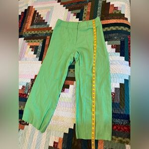 Focus 2000 Petite Women's Bright Green Print Pants Size 8